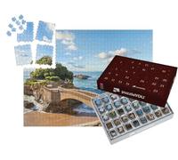 puzzleYOU : Calendrier de l'Avent | « Pont vers la Petite île près de la côte à Biarritz, France »