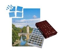 puzzleYOU : Calendrier de l'Avent | « Pont Vieux, Pont à Orthez, Nouvelle-Aquitaine, département des Pyrénées Atlantiques, France »
