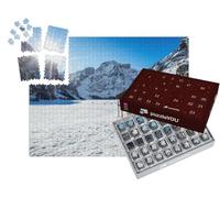 puzzleYOU : Calendrier de l'Avent | « Pragser Wildsee par Un Froid Matin d'hiver avec de la Neige, Italie »