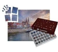 puzzleYOU : Calendrier de l'Avent | « Ratisbonne au Printemps : Coucher de Soleil sur la Ville, Bavière »