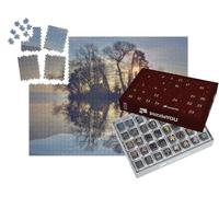 puzzleYOU : Calendrier de l'Avent | « Reflet matinal des Arbres sur Une Petite île du lac d'Annecy France. »