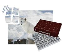 puzzleYOU : Calendrier de l'Avent | « Renard Arctique sur Une Colline dans Le Parc Omega, Québec, Canada »