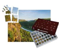 puzzleYOU : Calendrier de l'Avent | « Rochers de grès et forêts au Soleil couchant, Elbe »