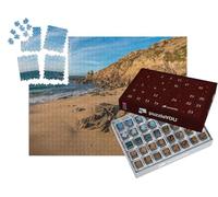 puzzleYOU : Calendrier de l'Avent | « Roches de Granit et Sable jaunâtre sur la côte sud-Ouest de l'île de Houat en Bretagne. »