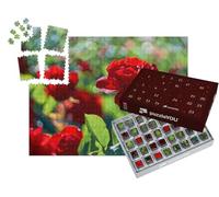 puzzleYOU : Calendrier de l'Avent | « Rose Rouge dans Une roseraie en Fleurs »