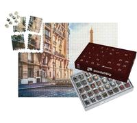 puzzleYOU : Calendrier de l'Avent | « Rue de Paris avec Vue sur la célèbre Tour Eiffel »