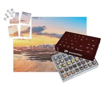 puzzleYOU : Calendrier de l'Avent | « Saint-Malo avec la cathédrale Saint-Vincent au Lever du Soleil, Bretagne »