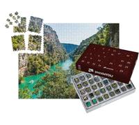 puzzleYOU : Calendrier de l'Avent | « Sentier du Canal de Garde, Quinson, Gorges inférieures du Verdon, lac de Sainte Croix, Provence »