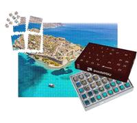 puzzleYOU : Calendrier de l'Avent | « Spinalonga avec mer Calme, golfe d'Elounda, Crète, Grèce »