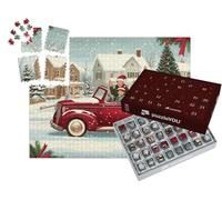 puzzleYOU : Calendrier de l'Avent | « Style rétro : la Famille Part à l'assaut de Noël dans Une décapotable Rouge »