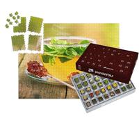 puzzleYOU : Calendrier de l'Avent | « Thé dans Une Tasse en Verre avec Feuille de Menthe et Sucre de Canne Brun »