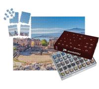 puzzleYOU : Calendrier de l'Avent | « Théâtre Grec Antique à Taormine Devant Le Volcan Etna, Sicile, Italie »
