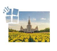 puzzleYOU : Calendrier de l'Avent | « Tulipes en Fleurs au Printemps à la Moscow State University, Moscou, Russie »