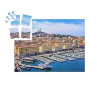 puzzleYOU : Calendrier de l'Avent | « Vieux Port et Basilique Notre Dame, Marseille, France »