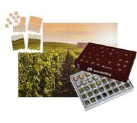 puzzleYOU : Calendrier de l'Avent | « Vignobles de Champagne au Coucher du Soleil, Montagne de Reims, France »