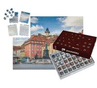 puzzleYOU : Calendrier de l'Avent | « Ville Historique de Graz avec la célèbre Tour de l'horloge de Graz, Autriche »