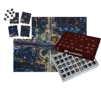 puzzleYOU : Calendrier de l'Avent | « Vue aérienne : Carrefour de l'Avendia Tlaplan de Nuit, Mexico, Mexique »