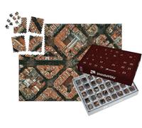 puzzleYOU : Calendrier de l'Avent | « Vue aérienne de la Rue de Barcelone avec de Beaux Motifs en Espagne »