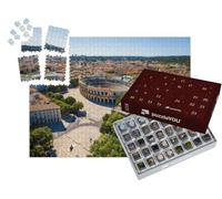 puzzleYOU : Calendrier de l'Avent | « Vue aérienne des arènes de Nîmes, Une Ancienne Ville Romaine de la région Occitanie dans Le sud de la France »