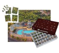 puzzleYOU : Calendrier de l'Avent | « Vue aérienne d'un Bain Thermal à Budapest, Hongrie, Europe »