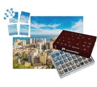 puzzleYOU : Calendrier de l'Avent | « Vue aérienne panoramique de Malaga, Espagne »