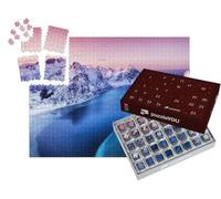 puzzleYOU : Calendrier de l'Avent | « Vue aérienne sur Les îles Lofoten : Montagnes et mer, Norvège »