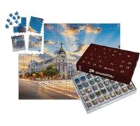 puzzleYOU : Calendrier de l'Avent | « Vue de la Ville de Madrid avec Calle de Alcala et Gran Via, Espagne »