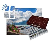 puzzleYOU : Calendrier de l'Avent | « Vue du Paysage Depuis Le lac du Bourget en Savoie, France, Ville d'Aix-Les-Bains »