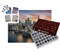 puzzleYOU : Calendrier de l'Avent | « Vue du Tower Bridge éclairé Le Soir, Londres, Angleterre »