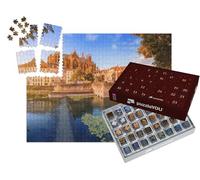 puzzleYOU : Calendrier de l'Avent | « Vue panoramique matinale du Pont sur la Moselle à Metz, France »