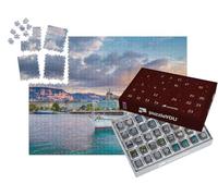 puzzleYOU : Calendrier de l'Avent | « Vue panoramique sur Le Centre-Ville de Genève et Le lac Léman, Suisse »