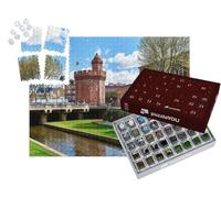puzzleYOU : Calendrier de l'Avent | « Vue sur Le Canal et Le château de Perpignan au Printemps. Pyrénées-Orientales, France »