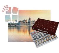 puzzleYOU : Calendrier de l'Avent | « Vue sur Le Parlement de Budapest au Coucher du Soleil, Hongrie »