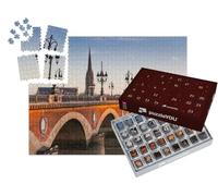 puzzleYOU : Calendrier de l'Avent | « Vue sur Le Pont de Pierre au Coucher du Soleil, Bordeaux, France »
