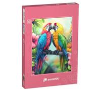 puzzleYOU : Puzzle de 100 pièces « Amour Tropical du Couple de perroquets »