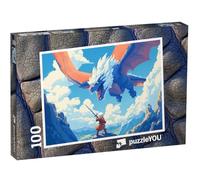 puzzleYOU : Puzzle de 100 pièces « Aventure du Dragon à Cloud City »