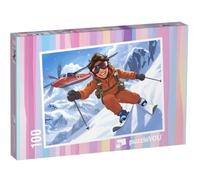 puzzleYOU : Puzzle de 100 pièces « Aventures de Ski dans Les Alpes »