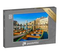 puzzleYOU : Puzzle de 100 pièces « Bateaux sétois sur Le Canal Royal à Sète, dans l'Hérault, en Occitanie, France »