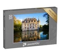 puzzleYOU : Puzzle de 100 pièces « Château d'Azay-Le-Rideau dans la vallée de la Loire, France, Teinte rétro »
