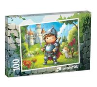 puzzleYOU : Puzzle de 100 pièces « Chevalier Ben en Armure Brillante »