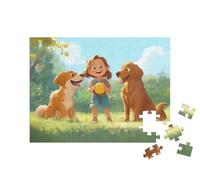 puzzleYOU : Puzzle de 100 pièces « Courir après Le Ballon à la Campagne »