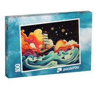 puzzleYOU : Puzzle de 100 pièces « dans la mer Magique des Vagues »