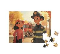 puzzleYOU : Puzzle de 100 pièces « des héros Pompiers en Mission de Sauvetage »