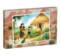 puzzleYOU : Puzzle de 100 pièces « en Voyage dans Le Village Asiatique »