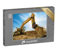 puzzleYOU : Puzzle de 100 pièces « Grande Pelleteuse sur Un Nouveau Chantier »