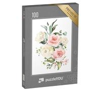 puzzleYOU : Puzzle de 100 pièces « Illustration Florale à l'aquarelle »
