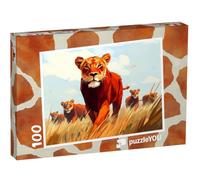 puzzleYOU : Puzzle de 100 pièces « La Famille des Petits Lions »