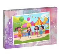 puzzleYOU : Puzzle de 100 pièces « La Grande fête d’été colorée Entre Amis »