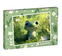 puzzleYOU : Puzzle de 100 pièces « La Grenouille sautille dans la Prairie printanière »