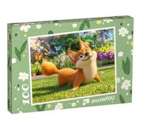 puzzleYOU : Puzzle de 100 pièces « Le drôle de Corgi Jouant dans Le Jardin d’été »